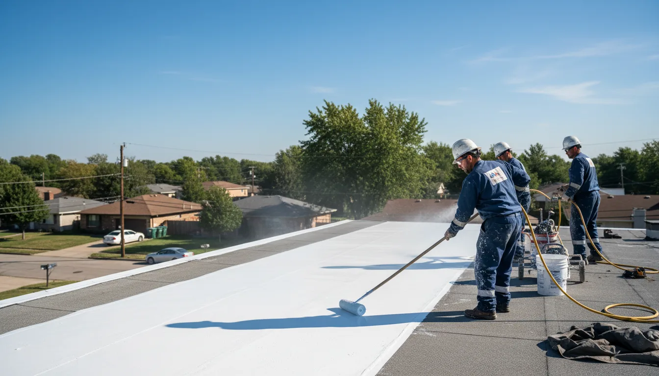 Commercial roof coating in Jones, OK near me